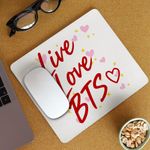 PC, gaming si accesorii - Periferice PC - Mousepad - Mousepad Live Love BTS Bangtan K-Pop, 21x19cm - Infinity.ro