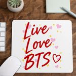 PC, gaming si accesorii - Periferice PC - Mousepad - Mousepad Live Love BTS Bangtan K-Pop, 21x19cm - Infinity.ro