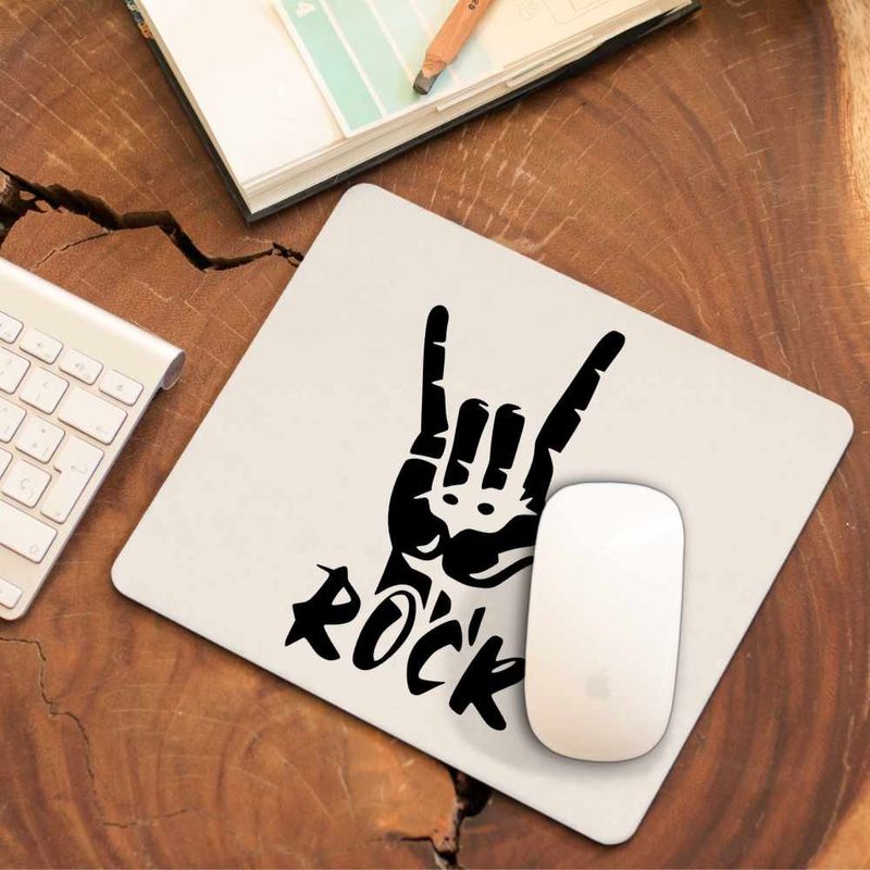 PC, gaming si accesorii - Periferice PC - Mousepad - Mousepad Rock Hand Metallica AC/DC Led Zeppelin, 21x19cm - Infinity.ro