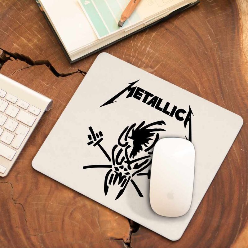 PC, gaming si accesorii - Periferice PC - Mousepad - Mousepad Metallica Merch Skeleton, 21x19cm - Infinity.ro