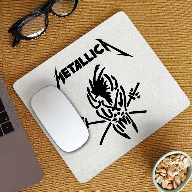PC, gaming si accesorii - Periferice PC - Mousepad - Mousepad Metallica Merch Skeleton, 21x19cm - Infinity.ro
