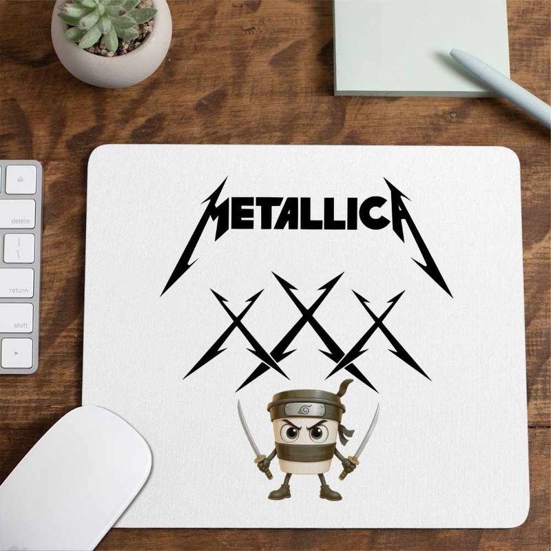 PC, gaming si accesorii - Periferice PC - Mousepad - Mousepad Metallica Merch Nothing Else Matters, 21x19cm - Infinity.ro