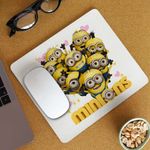 PC, gaming si accesorii - Periferice PC - Mousepad - Mousepad Minions Heart Love Valentines Day Dragobete Minioni, 21x19cm - Infinity.ro