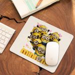 PC, gaming si accesorii - Periferice PC - Mousepad - Mousepad Minions Heart Love Valentines Day Dragobete Minioni, 21x19cm - Infinity.ro