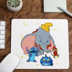 PC, gaming si accesorii - Periferice PC - Mousepad - Mousepad Dumbo Stitch Timothy Soricel Elefant Circ, 21x19cm - Infinity.ro