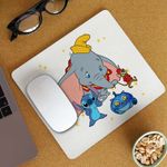 PC, gaming si accesorii - Periferice PC - Mousepad - Mousepad Dumbo Stitch Timothy Soricel Elefant Circ, 21x19cm - Infinity.ro