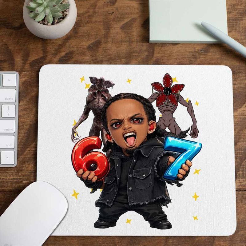 PC, gaming si accesorii - Periferice PC - Mousepad - Mousepad Playboi Carti Six Seven 67, 21x19cm - Infinity.ro