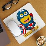 PC, gaming si accesorii - Periferice PC - Mousepad - Mousepad Minions Captain America Despicable, 21x19cm - Infinity.ro