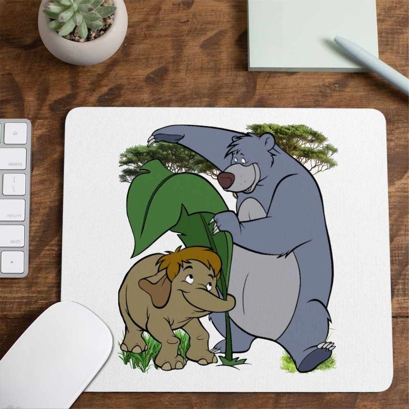 PC, gaming si accesorii - Periferice PC - Mousepad - Mousepad Cartea Junglei Baloo Junior, 21x19cm - Infinity.ro