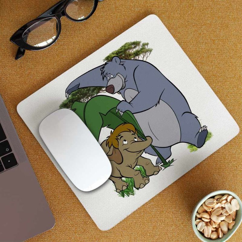 PC, gaming si accesorii - Periferice PC - Mousepad - Mousepad Cartea Junglei Baloo Junior, 21x19cm - Infinity.ro