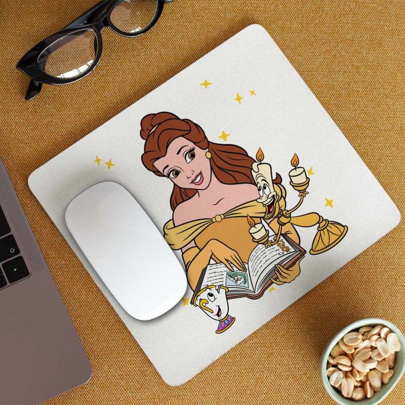 PC, gaming si accesorii - Periferice PC - Mousepad - Mousepad Frumoasa si Bestia Lumanar, 21x19cm - Infinity.ro