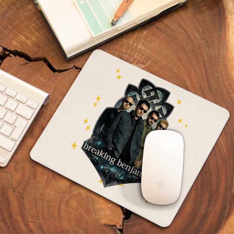 PC, gaming si accesorii - Periferice PC - Mousepad - Mousepad Breaking Benjamin Rock, 21x19cm - Infinity.ro