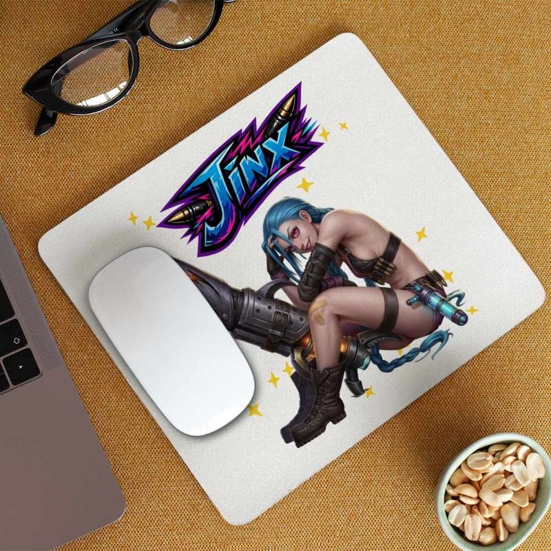 PC, gaming si accesorii - Periferice PC - Mousepad - Mousepad Arcane Jinx Runeterra, 21x19cm - Infinity.ro