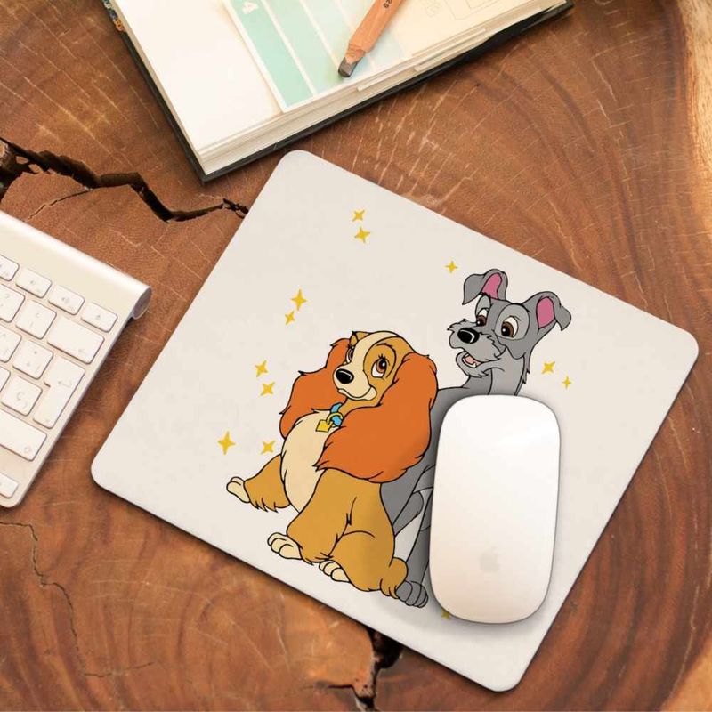 PC, gaming si accesorii - Periferice PC - Mousepad - Mousepad Doamna si Vagabondul Dog Love Valentines Day, 21x19cm - Infinity.ro