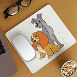 PC, gaming si accesorii - Periferice PC - Mousepad - Mousepad Doamna si Vagabondul Dog Love Valentines Day, 21x19cm - Infinity.ro