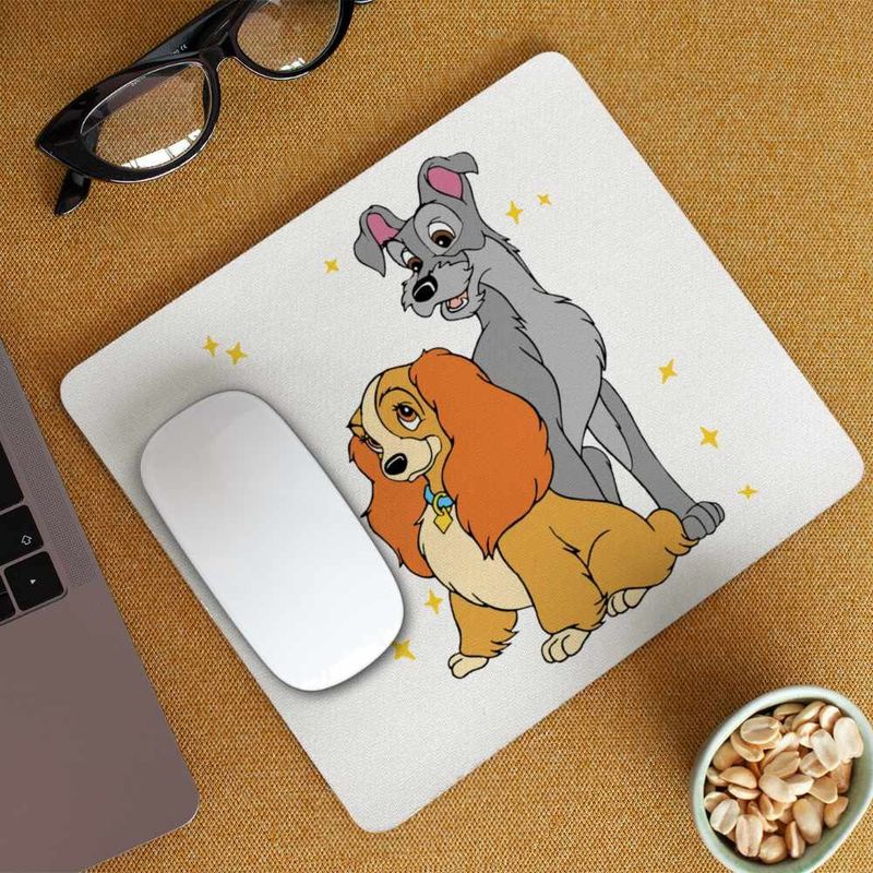 PC, gaming si accesorii - Periferice PC - Mousepad - Mousepad Doamna si Vagabondul Dog Love Valentines Day, 21x19cm - Infinity.ro