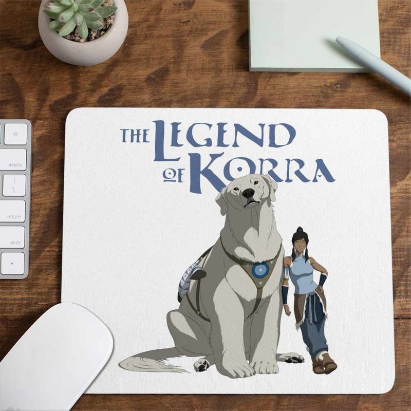 PC, gaming si accesorii - Periferice PC - Mousepad - Mousepad Avatar Korra Naga Maestru Shaolin, 21x19cm - Infinity.ro