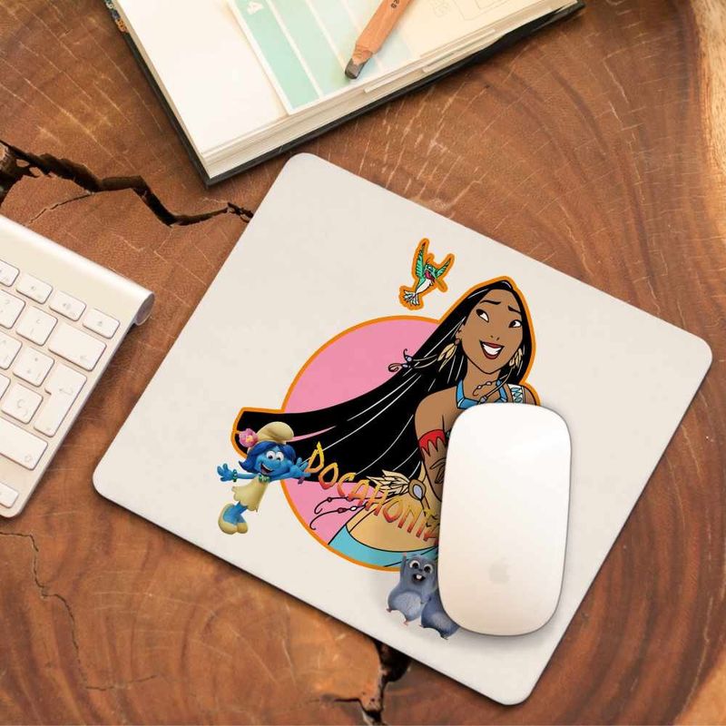 PC, gaming si accesorii - Periferice PC - Mousepad - Mousepad Pocahontas Native American, 21x19cm - Infinity.ro