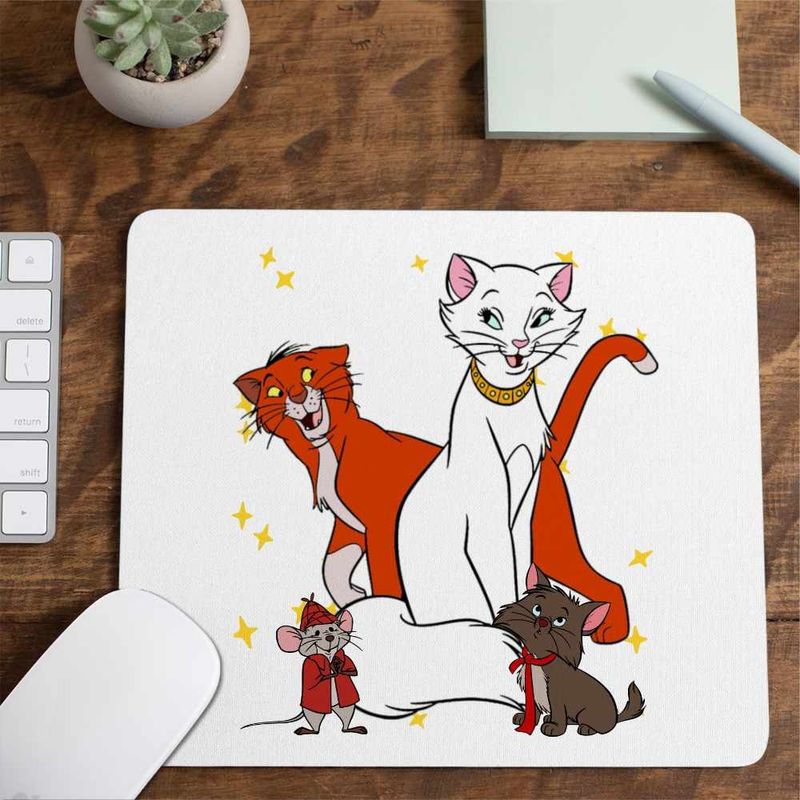 PC, gaming si accesorii - Periferice PC - Mousepad - Mousepad Pisicile Aristocrate Ducesa Omalley, 21x19cm - Infinity.ro