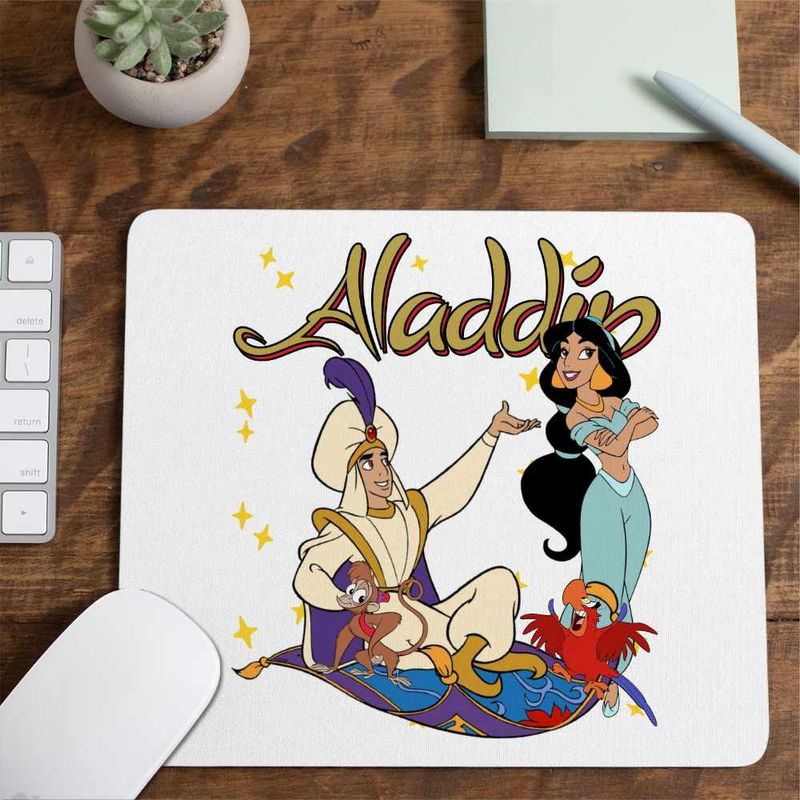 PC, gaming si accesorii - Periferice PC - Mousepad - Mousepad Aladdin Print Ali Jasmine Covor Fermecat Sultan, 21x19cm - Infinity.ro