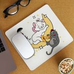 PC, gaming si accesorii - Periferice PC - Mousepad - Mousepad Pisicile Aristocrate Marie Luna Somn Moon, 21x19cm - Infinity.ro