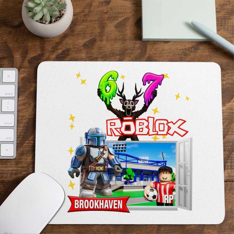 PC, gaming si accesorii - Periferice PC - Mousepad - Mousepad Brookhaven Roblox Mandalorian, 21x19cm - Infinity.ro