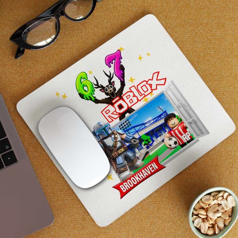 PC, gaming si accesorii - Periferice PC - Mousepad - Mousepad Brookhaven Roblox Mandalorian, 21x19cm - Infinity.ro