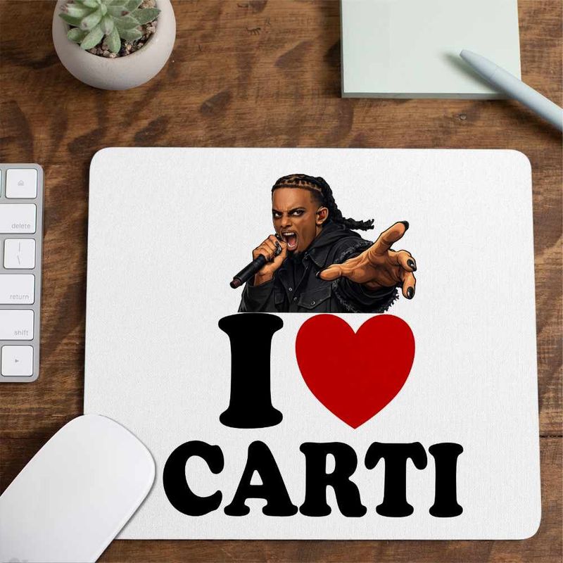 PC, gaming si accesorii - Periferice PC - Mousepad - Mousepad Playboi I Love Carti, 21x19cm - Infinity.ro