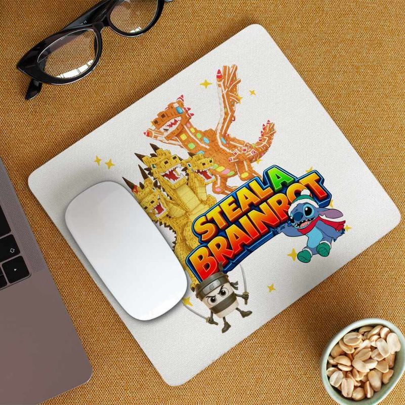 PC, gaming si accesorii - Periferice PC - Mousepad - Mousepad Roblox Steal a Brainrot Dragon Meme, 21x19cm - Infinity.ro