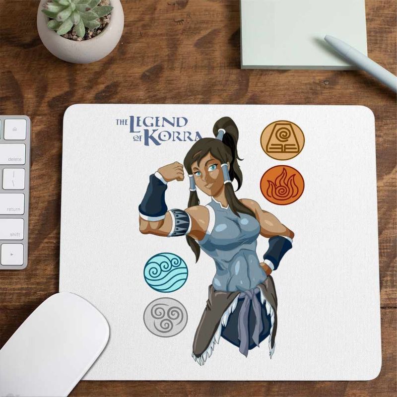 PC, gaming si accesorii - Periferice PC - Mousepad - Mousepad Avatar Legenda lui Korra Cele 4 Elemente, 21x19cm - Infinity.ro