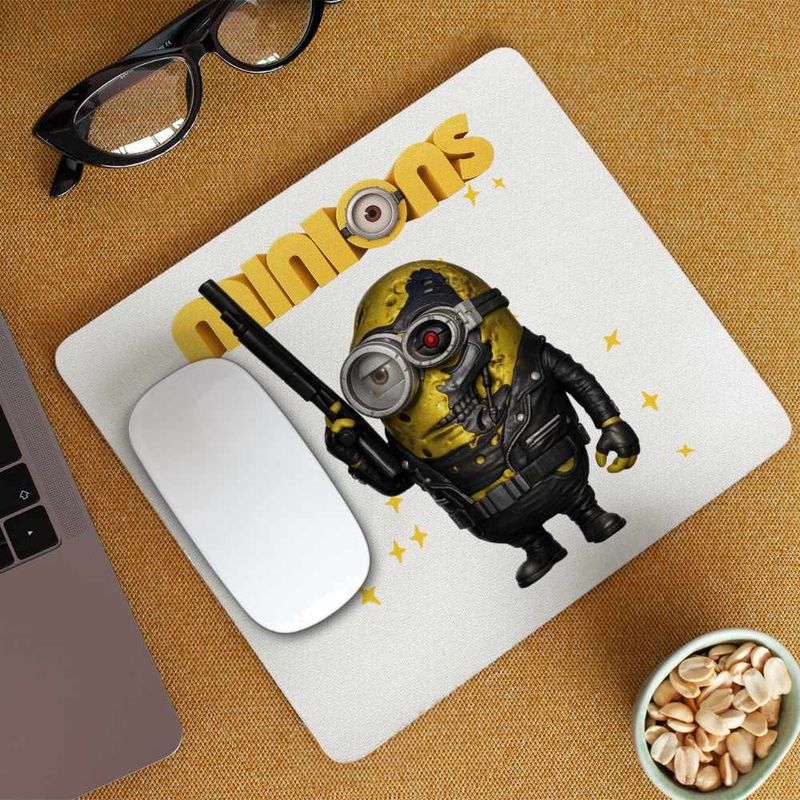 PC, gaming si accesorii - Periferice PC - Mousepad - Mousepad Minions Terminator Biker Despicable, 21x19cm - Infinity.ro