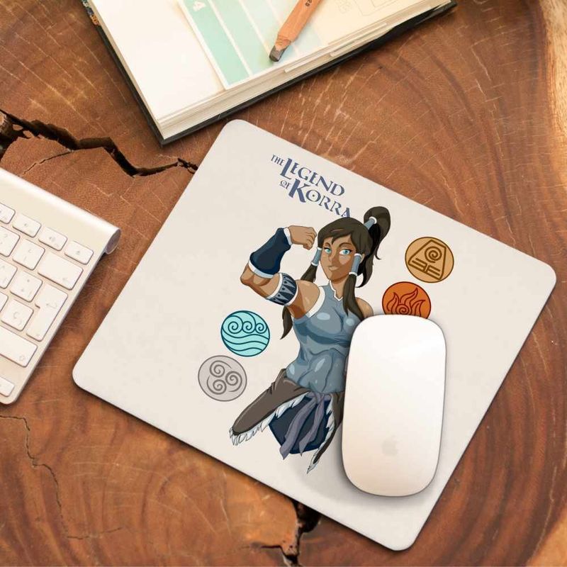 PC, gaming si accesorii - Periferice PC - Mousepad - Mousepad Avatar Legenda lui Korra Cele 4 Elemente, 21x19cm - Infinity.ro