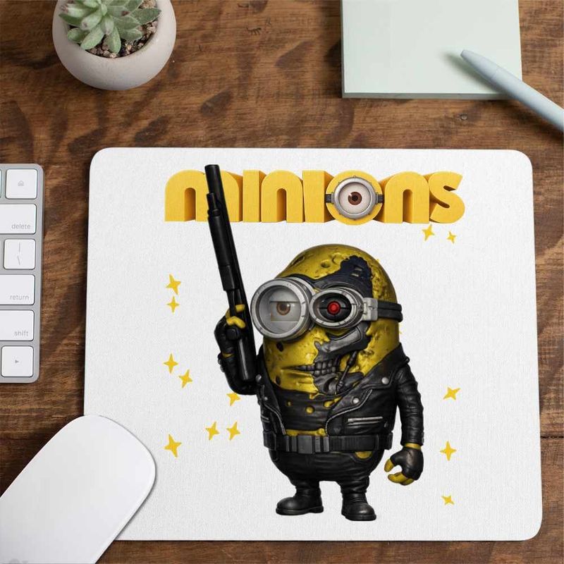 PC, gaming si accesorii - Periferice PC - Mousepad - Mousepad Minions Terminator Biker Despicable, 21x19cm - Infinity.ro
