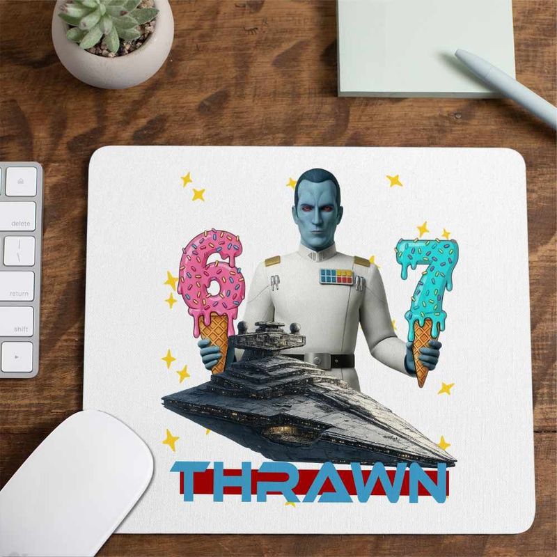 PC, gaming si accesorii - Periferice PC - Mousepad - Mousepad Thrawn Six Seven Sase Sapte Star Wars Destroyer, 21x19cm - Infinity.ro