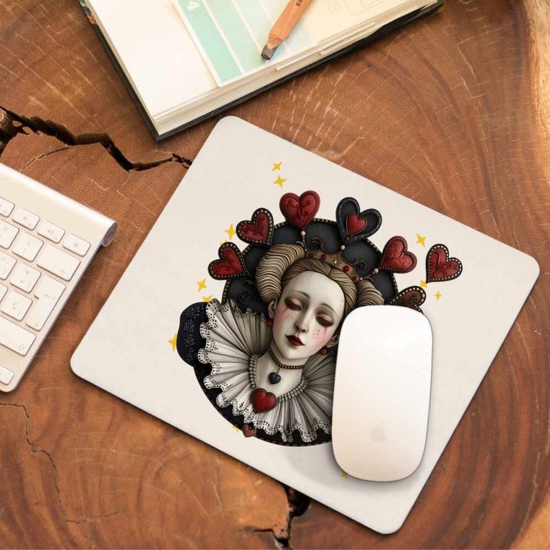 PC, gaming si accesorii - Periferice PC - Mousepad - Mousepad Alice Tara Minunilor Regina de Cupa, 21x19cm - Infinity.ro
