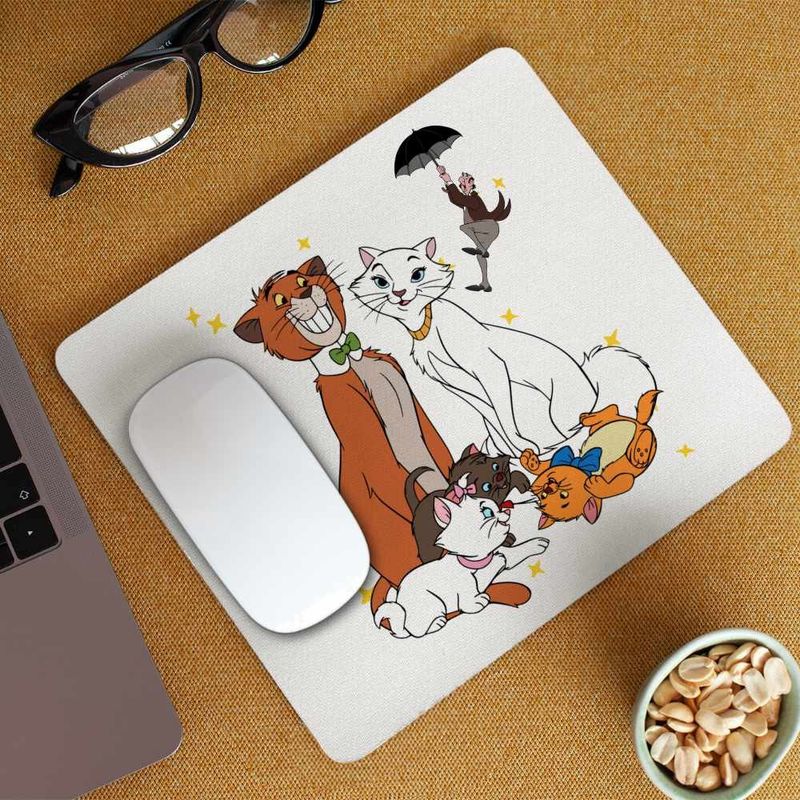 PC, gaming si accesorii - Periferice PC - Mousepad - Mousepad Pisicile Aristocrate Familie Desene Animate, 21x19cm - Infinity.ro