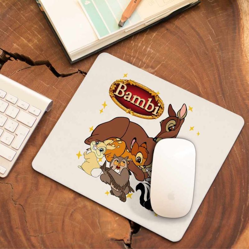 PC, gaming si accesorii - Periferice PC - Mousepad - Mousepad Bambi Mama Thumper Padura Caprioara, 21x19cm - Infinity.ro