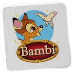 PC, gaming si accesorii - Periferice PC - Mousepad - Mousepad Bambi Fluturas Natura Caprioara, 21x19cm - Infinity.ro