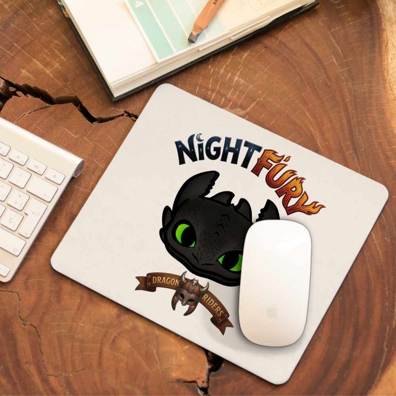 PC, gaming si accesorii - Periferice PC - Mousepad - Mousepad Night Fury How to train your dragon, 21x19cm - Infinity.ro