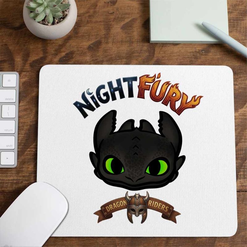 PC, gaming si accesorii - Periferice PC - Mousepad - Mousepad Night Fury How to train your dragon, 21x19cm - Infinity.ro