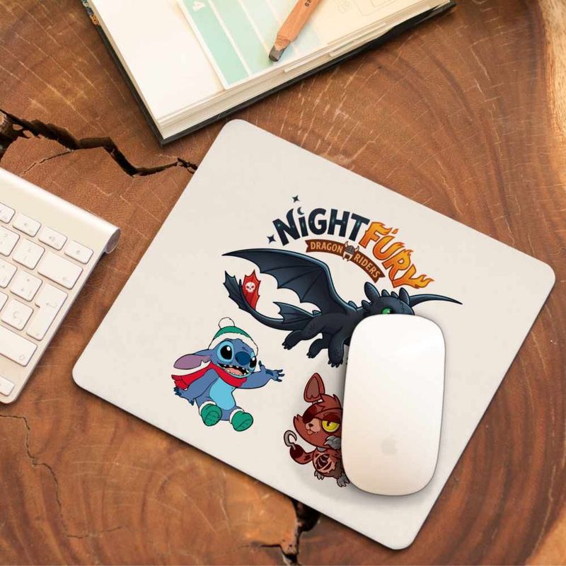 PC, gaming si accesorii - Periferice PC - Mousepad - Mousepad Night Fury Toothless How to train your dragon, 21x19cm - Infinity.ro