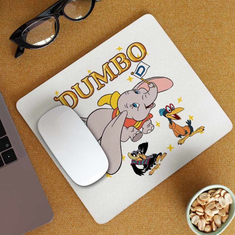 PC, gaming si accesorii - Periferice PC - Mousepad - Mousepad Dumbo Elefantel Zburator Circ, 21x19cm - Infinity.ro