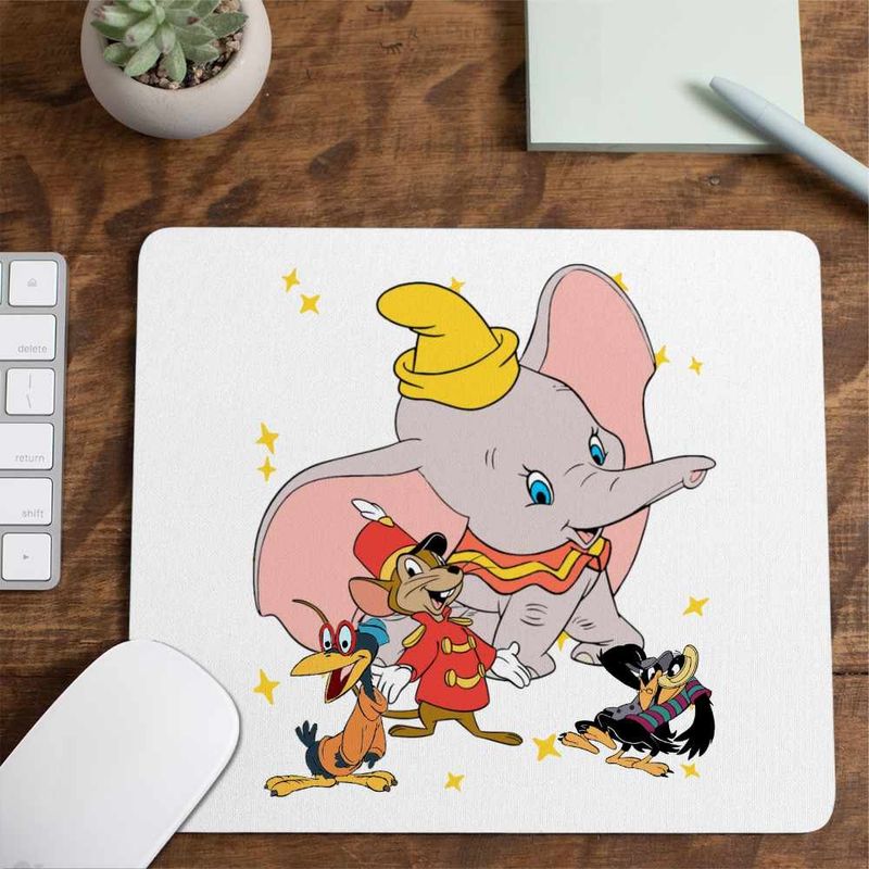 PC, gaming si accesorii - Periferice PC - Mousepad - Mousepad Dumbo Timothy Soricel Elefant Circ, 21x19cm - Infinity.ro