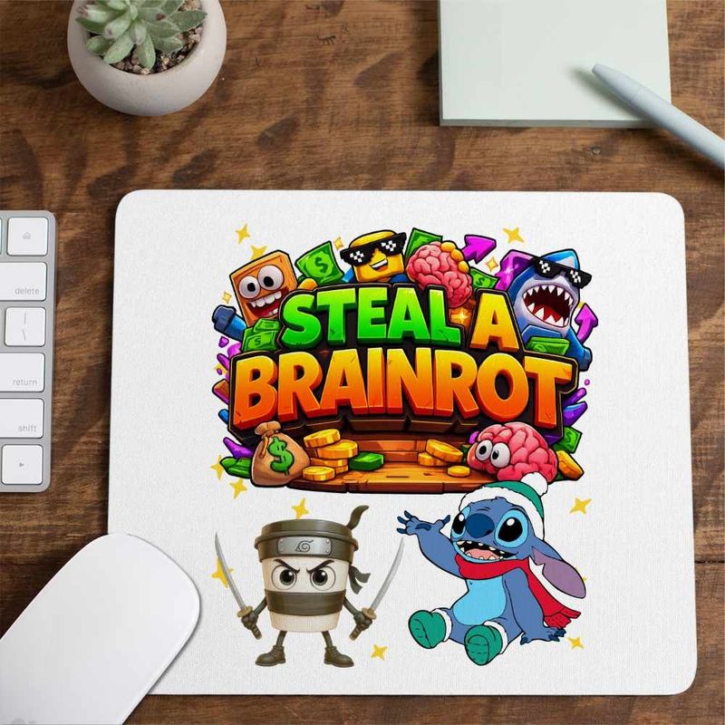 PC, gaming si accesorii - Periferice PC - Mousepad - Mousepad Steal a Brainrot Roblox Meme, 21x19cm - Infinity.ro
