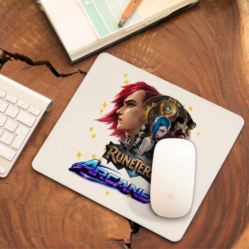 PC, gaming si accesorii - Periferice PC - Mousepad - Mousepad Runeterra Jinx Vi Arcane, 21x19cm - Infinity.ro