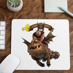 PC, gaming si accesorii - Periferice PC - Mousepad - Mousepad Fishtlegs Meatlug How to train your dragon, 21x19cm - Infinity.ro
