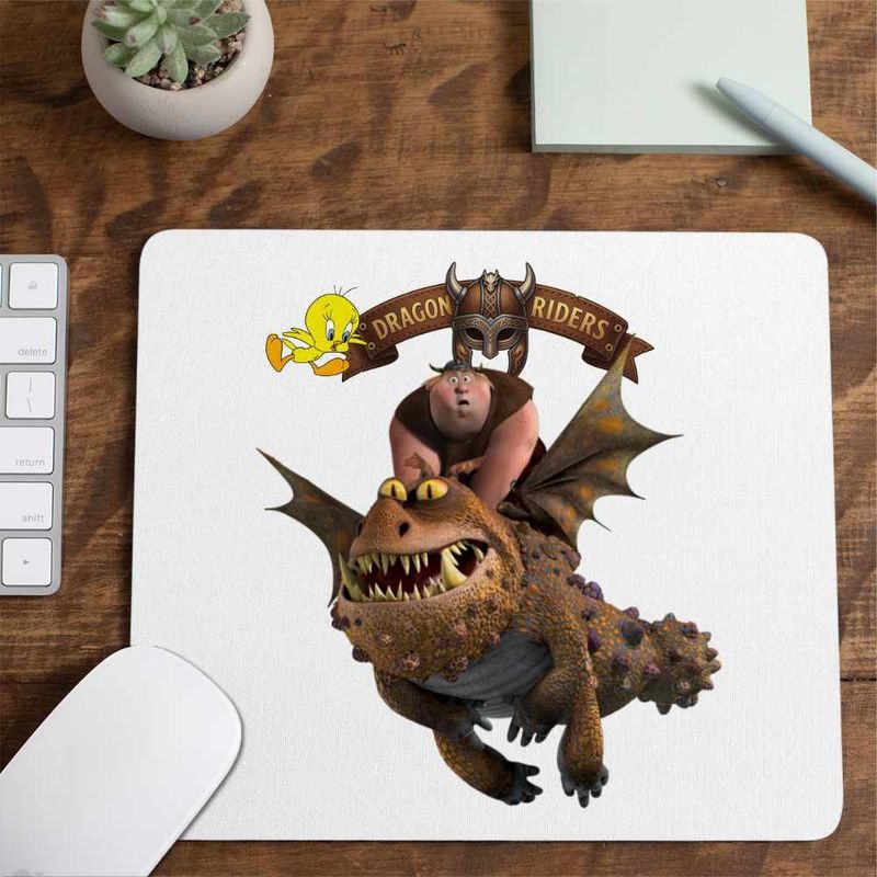 PC, gaming si accesorii - Periferice PC - Mousepad - Mousepad Fishtlegs Meatlug How to train your dragon, 21x19cm - Infinity.ro