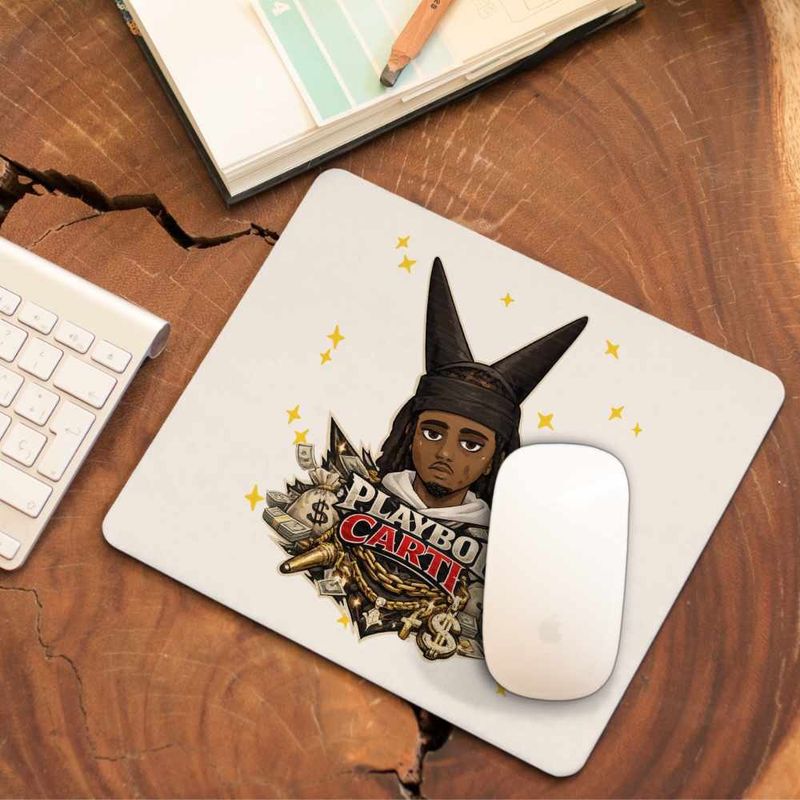 PC, gaming si accesorii - Periferice PC - Mousepad - Mousepad Playboi Carti Magnolia, 21x19cm - Infinity.ro