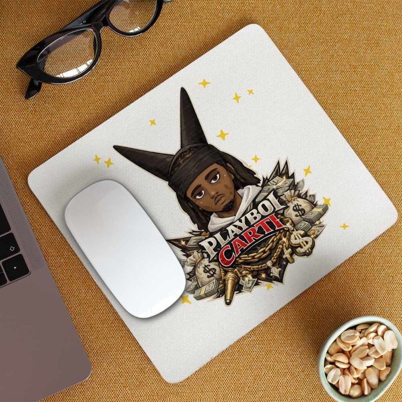 PC, gaming si accesorii - Periferice PC - Mousepad - Mousepad Playboi Carti Magnolia, 21x19cm - Infinity.ro