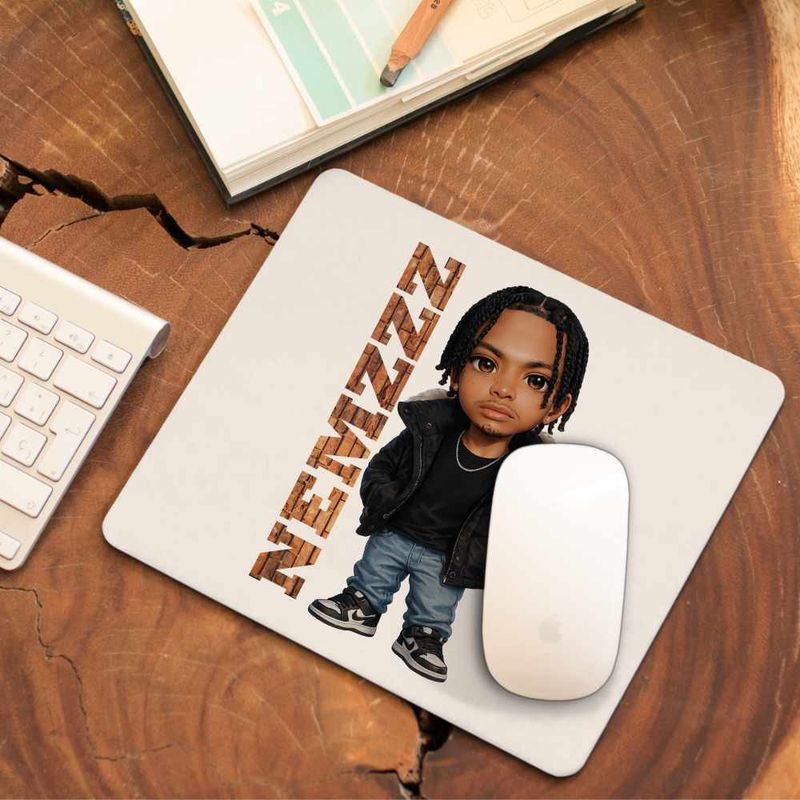PC, gaming si accesorii - Periferice PC - Mousepad - Mousepad Nemzzz Escape Chibi, 21x19cm - Infinity.ro